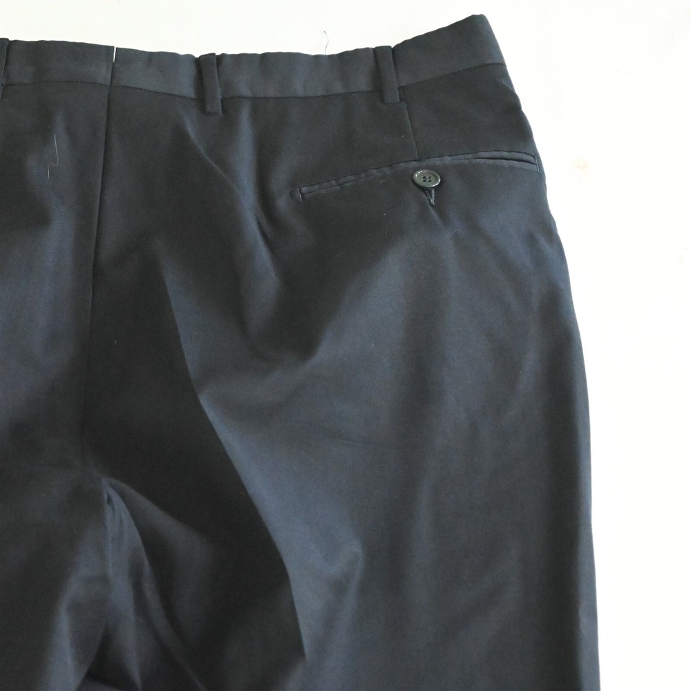 Jos A Bank 36x32 Navy Blue 100% Wool Pleated Front‎ Mens Dress Pants - Picture 8 of 9